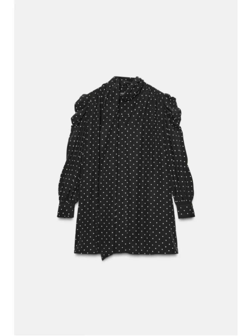 Zara Polka Dot Scarf Dress Size M